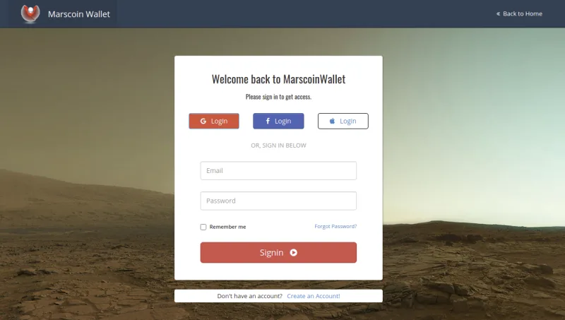 Marscoin Web Wallet