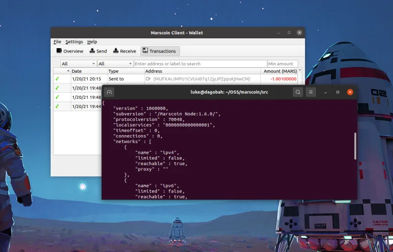 Marscoin Core Desktop Wallet